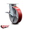 Service Caster 8 Inch Kingpinless Red Poly on Steel Wheel Swivel Caster with Brake SCC SCC-KP30S820-PUR-RS-SLB - alternate 4
